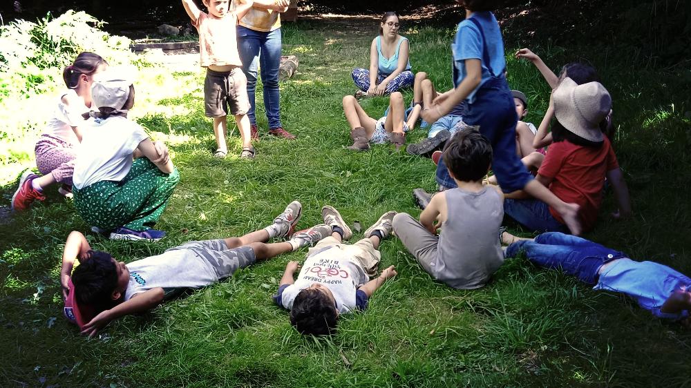 Groupe d'enfants lors d'un mercredi très aéré à L'Étinbulle